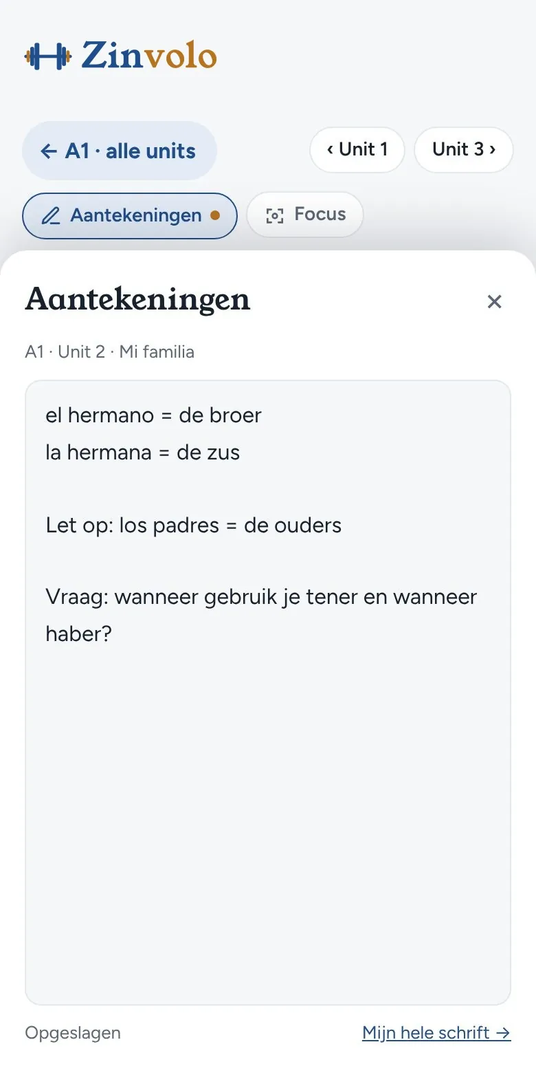 Schrijf het op