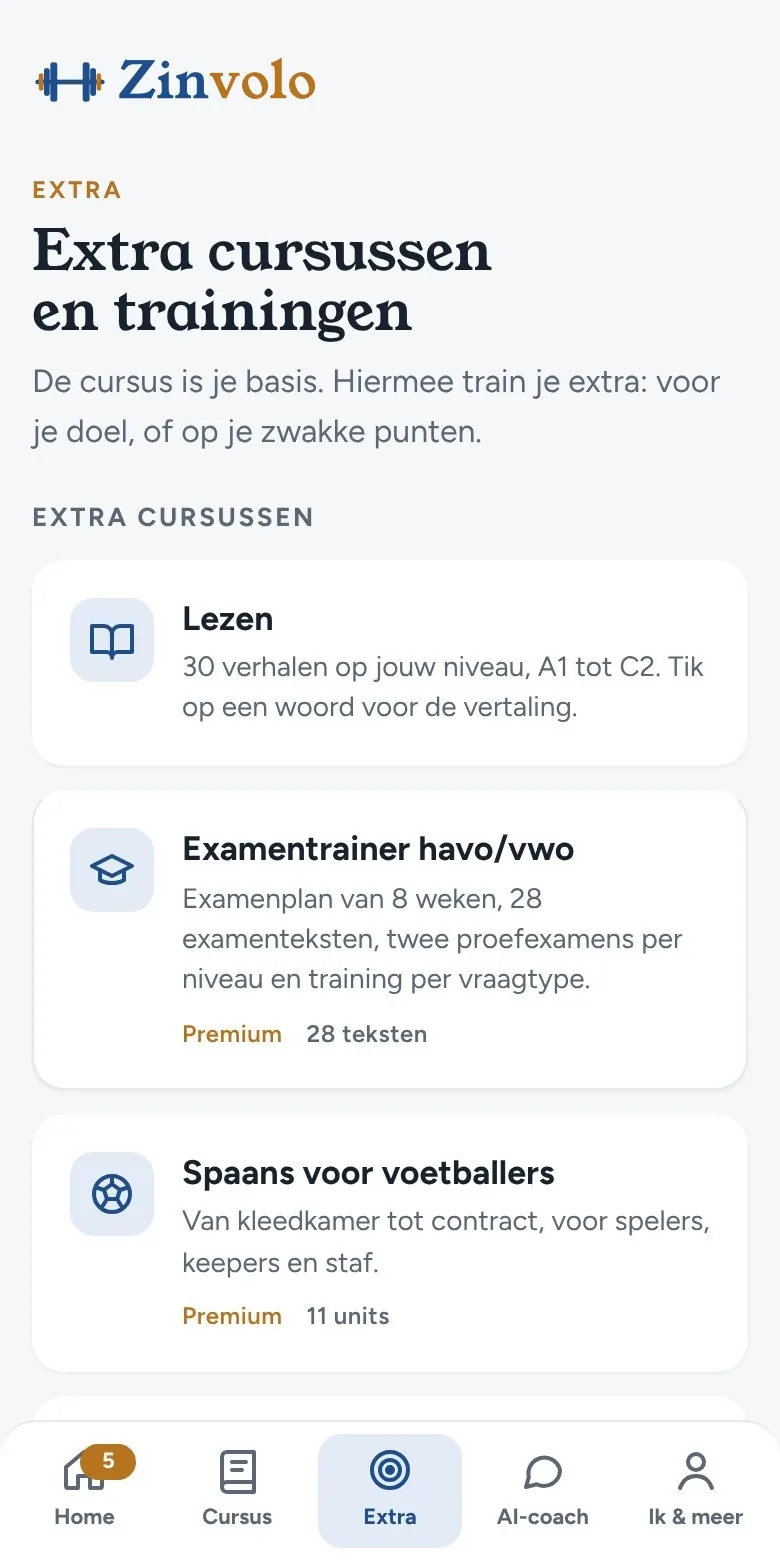 Programma's in de app
