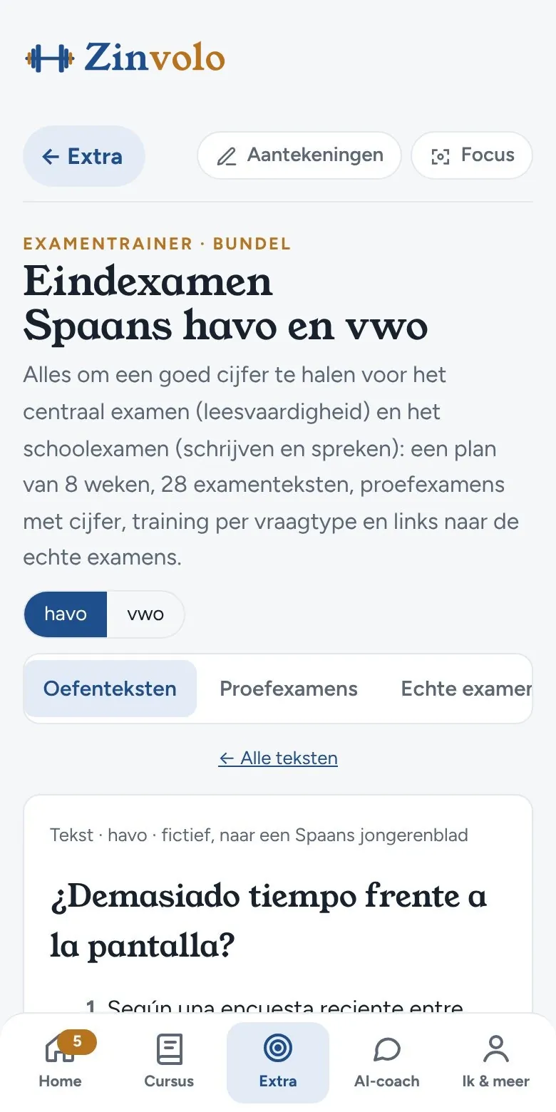 Teksten in examenstijl
