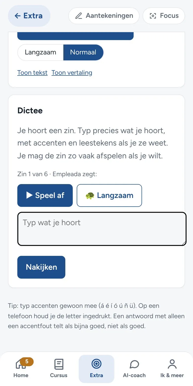Dialoog met dictee