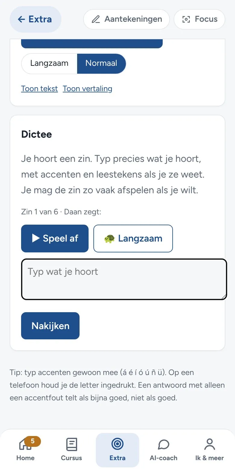 Dialoog met dictee